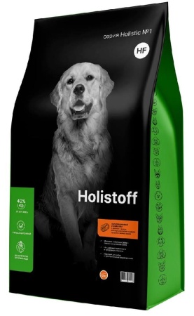 Корм Holistoff с Лосоем 15кг для собак и щенков средних и мелких 