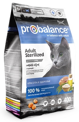корм ProBalance 1,8 кг Sterilized для стерилиз. кошек