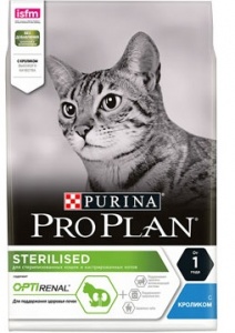 корм PRO PLAN "Sterilised" 3 кг Кролик для кастрирован кошек