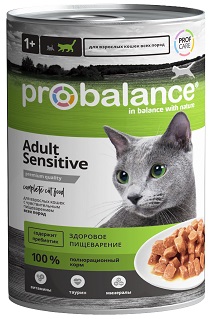 Консервы ProBalance 415гр Sensitive для кошек с чувствительным пищеварением