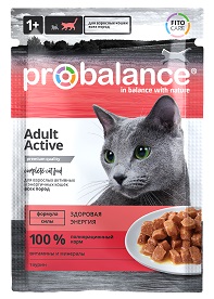пауч ProBalance Activ для активных кошек 85гр