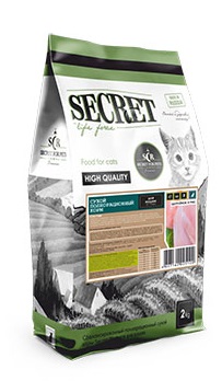 корм Secret Life Forse 2 кг для кошек цыпленок и рис 