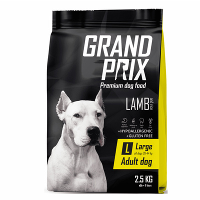 Корм Grand Prix Large Adult 2,5 кг с ягненком для Крупных пород собак