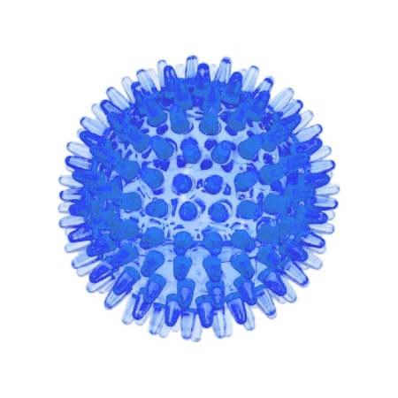 Мяч ZooOne 580C-5 массажный  8 см прозрачный Crystal (синий) 