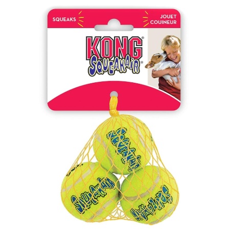 Игрушка для собак KONG AST2E Air "Теннисный мяч" средний 6см (уп 3шт)