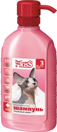 Шампунь MS.Kiss Грациозный Сфинкс 200мл для Бесшерстных кошек