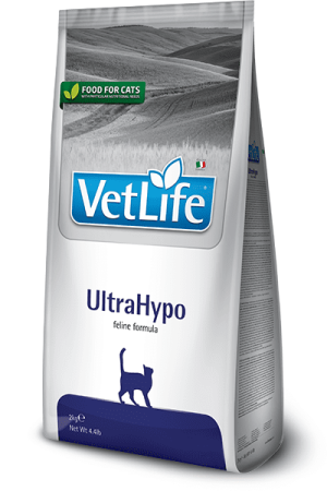 корм Vet Life UltraHypo 400 гр для кошек при пищевой аллергии.FARMINA  4404