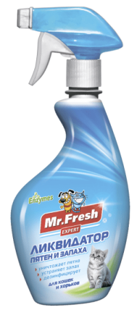 Mr.Fresh Мр.Фреш Ликвидатор пятнен и запаха 500мл для Кошек F403