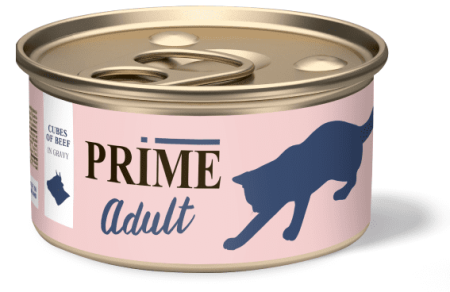 консервы PRIME 75г Говядина кусочки в соусе для кошек