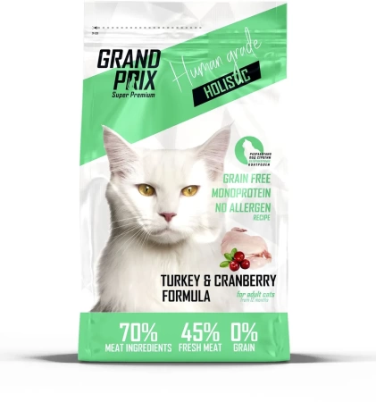 корм Grand Prix Holistic для кошек 1,5 кг с индейкой (беззерновой)