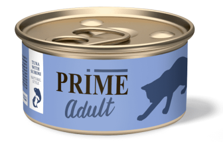 консервы PRIME 70г Тунец с сурими в собственном соку для кошек