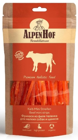 Лакомство Alpen Hof Фрикасе из теленка для мини собак и щенков 50гр. Альпен Хоф