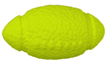 Игрушка для собак Mr.Kranch Мяч-регби 14 см неоновая желтая MKR003218