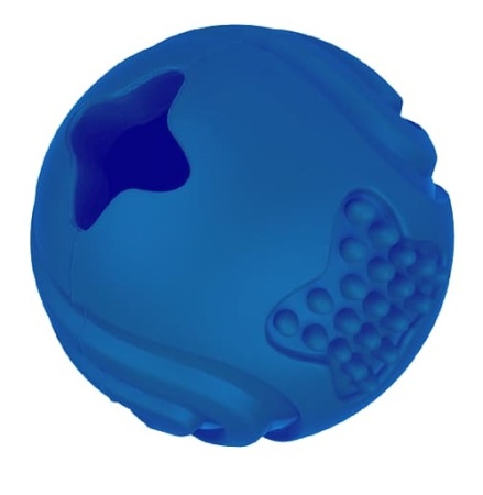 Игрушка для собак Mr.Kranch Мяч 6,5 см синий с ароматом курицы MKR001115